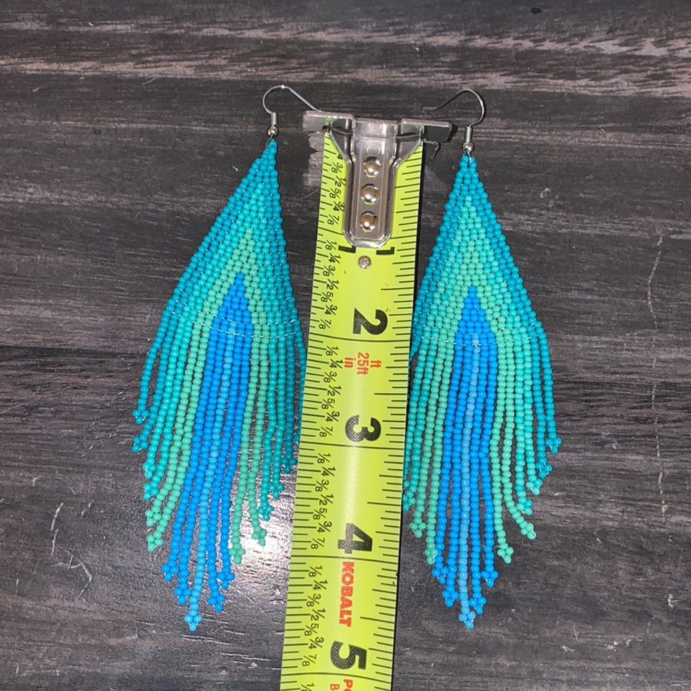 HP๐NEW Boho Stunning turquoise bead earrings - Picture 14 of 14